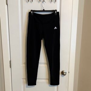adidas Black Logo Girls' Performance Leggings